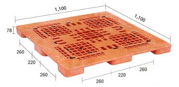 pallet in plastica - 1100 x 1100 extrapiatto