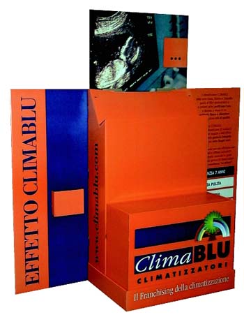 espositore pubblicitario climablu