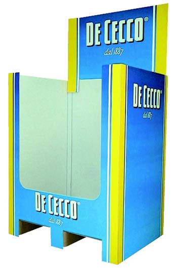 espositore cartone pasta dececco