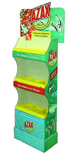 espositore di cartone a piani azax3