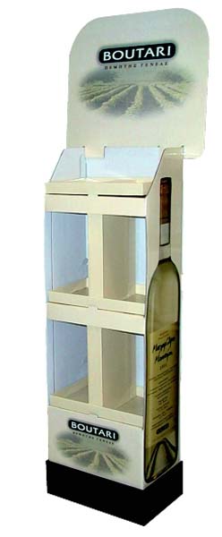 espositore cartone vino boutari