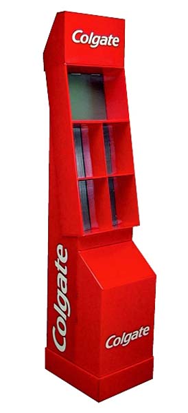 espositore cartone cosmesi colgate oral care
