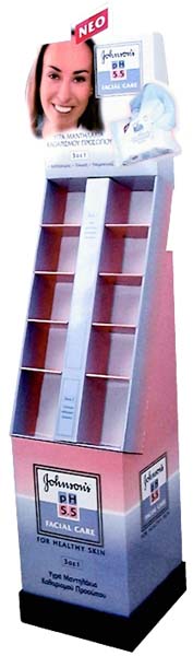 espositore cartone farmacia johnsons