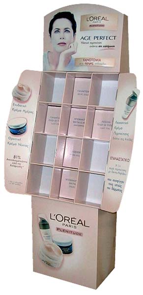 espositore cartone profumeria loreal2