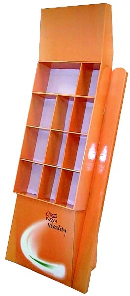 espositore cosmetica in cartone wella