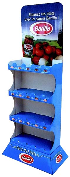 espositore cartone pasta barilla a piani