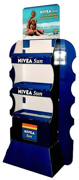 espositore creme in cartone niveasun