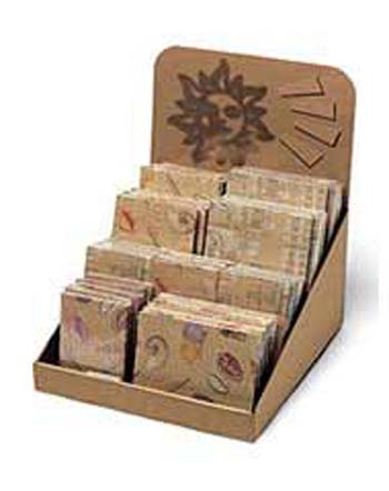 espositore banco in cartone per cartoleria tipo2