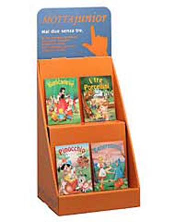 espositore per libri in cartone