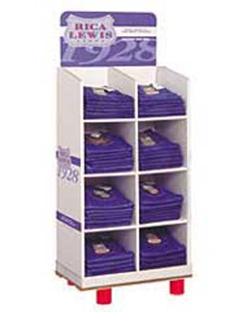 espositore per jeans biancio-viola