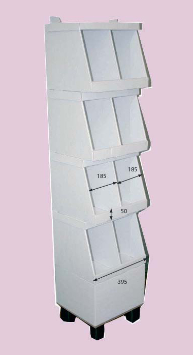 espositore a ripiani 395 x 320 x 1578mm