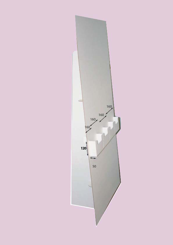 cartello con piedini 700 x 307 x 1600mm