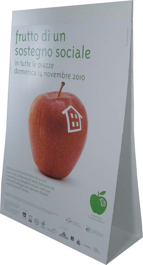 cartello con piedini 1000 x 400 x 1500mm