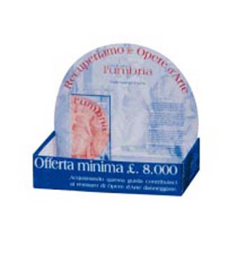 espositore da banco in cartone a lunetta