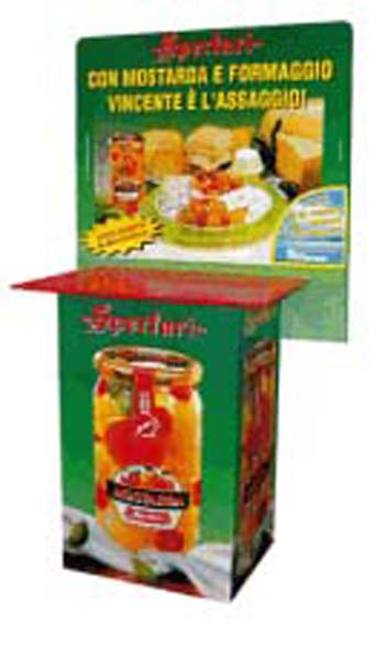 espositore cartone cartello 7 sfalsato